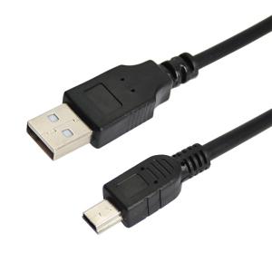 Кабель USB (шт. mini USB - шт. USB A) 1.8 метра, черный REXANT 