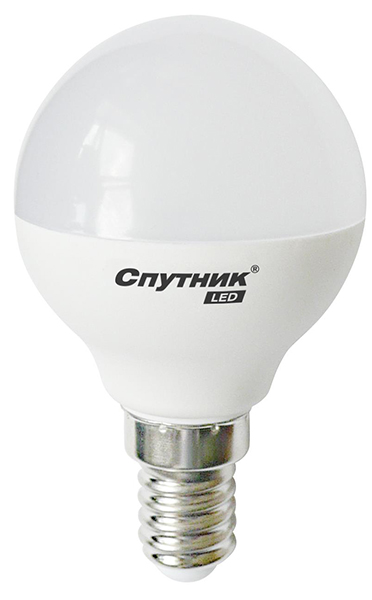 Cветодиодная лампа LED G45 8W/3000K/E14, Спутник 