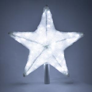 Акриловая светодиодная фигура Звезда 50см, со съемной трубой и кольцом для подвеса, 160 светодиодов, белая NEON-NIGHT 