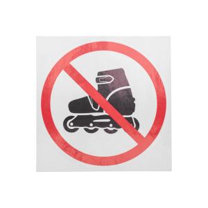 Наклейка запрещающий знак «На роликах не заходить» 150х150мм