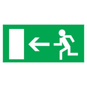 Табличка ПВХ эвакуационный знак «Направление к эвакуационному выходу налево» 100х300мм REXANT