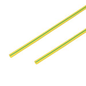Трубка термоусаживаемая ТУТ нг 3,0/1,5мм, желто-зеленая, упаковка 50шт. по 1м REXANT