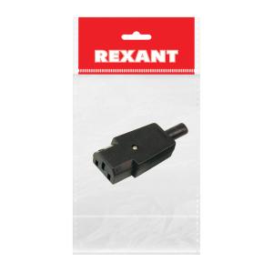 Сетевой штекер на шнур (1 шт.) (пакет БОПП) REXANT 