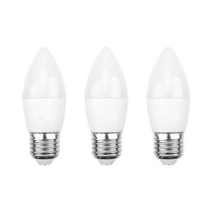 Лампа светодиодная Свеча CN 7,5Вт E27 713Лм 6500K холодный свет (3 шт/уп) REXANT 