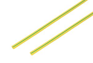 Трубка термоусаживаемая ТУТ нг 4,0/2,0мм, желто-зеленая, упаковка 50шт. по 1м REXANT