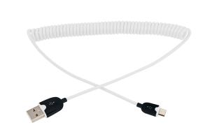 USB кабель универсальный microUSB шнур витой 1м белый REXANT