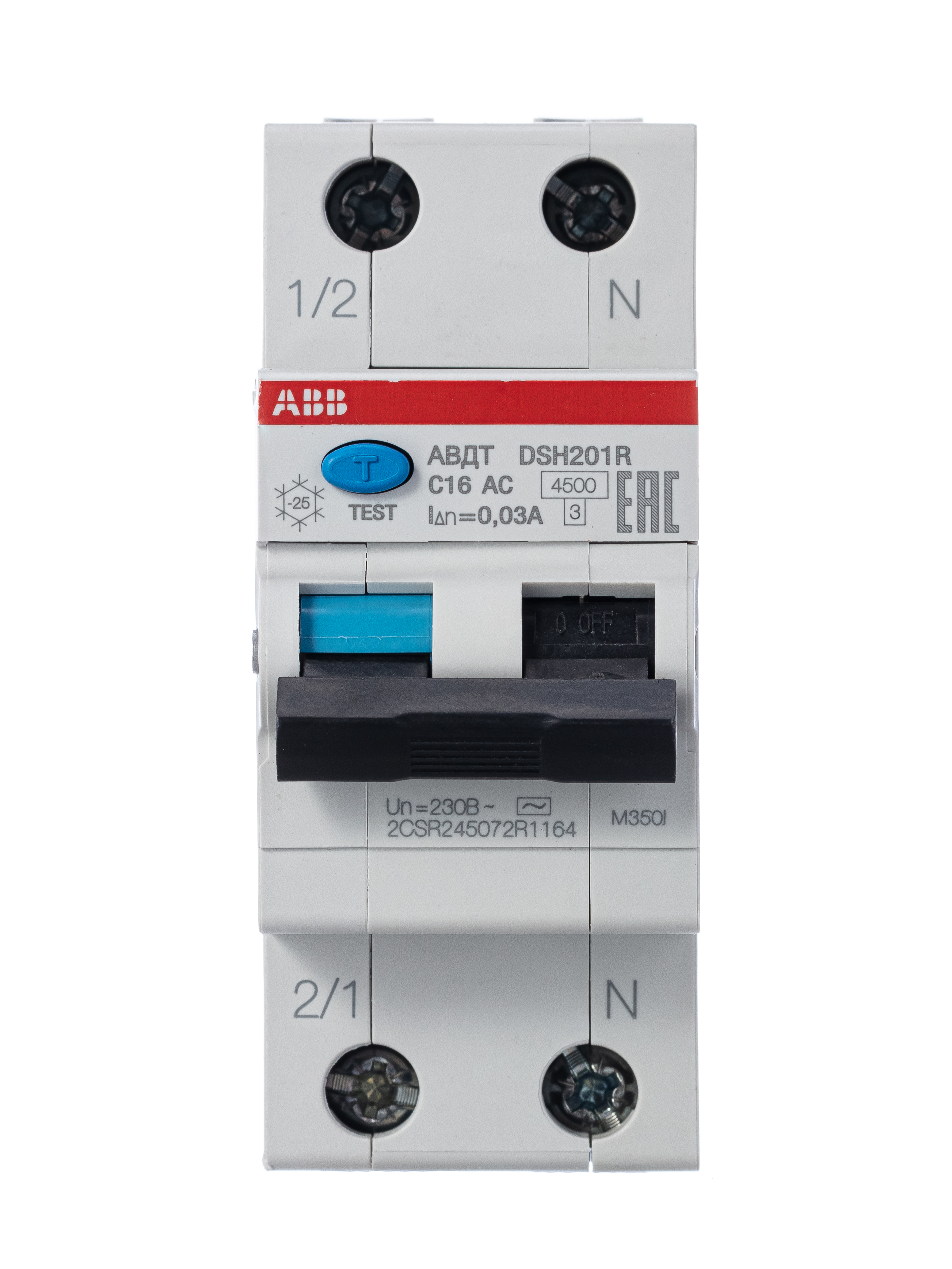 Выключатель автоматический дифференциального тока 16A 300mA DSH201R C16 AC30 ABB 
