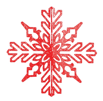 Елочная фигура Снежинка ажурная 3D, 35 см, цвет красный 