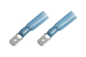 Клемма плоская изолированная термоусаживаемая РПи-п-т 2.5-(6.3)/РпИп-т 2-7-0,8 штекер 6.35 мм 1.5-2.5 мм² синий REXANT 
