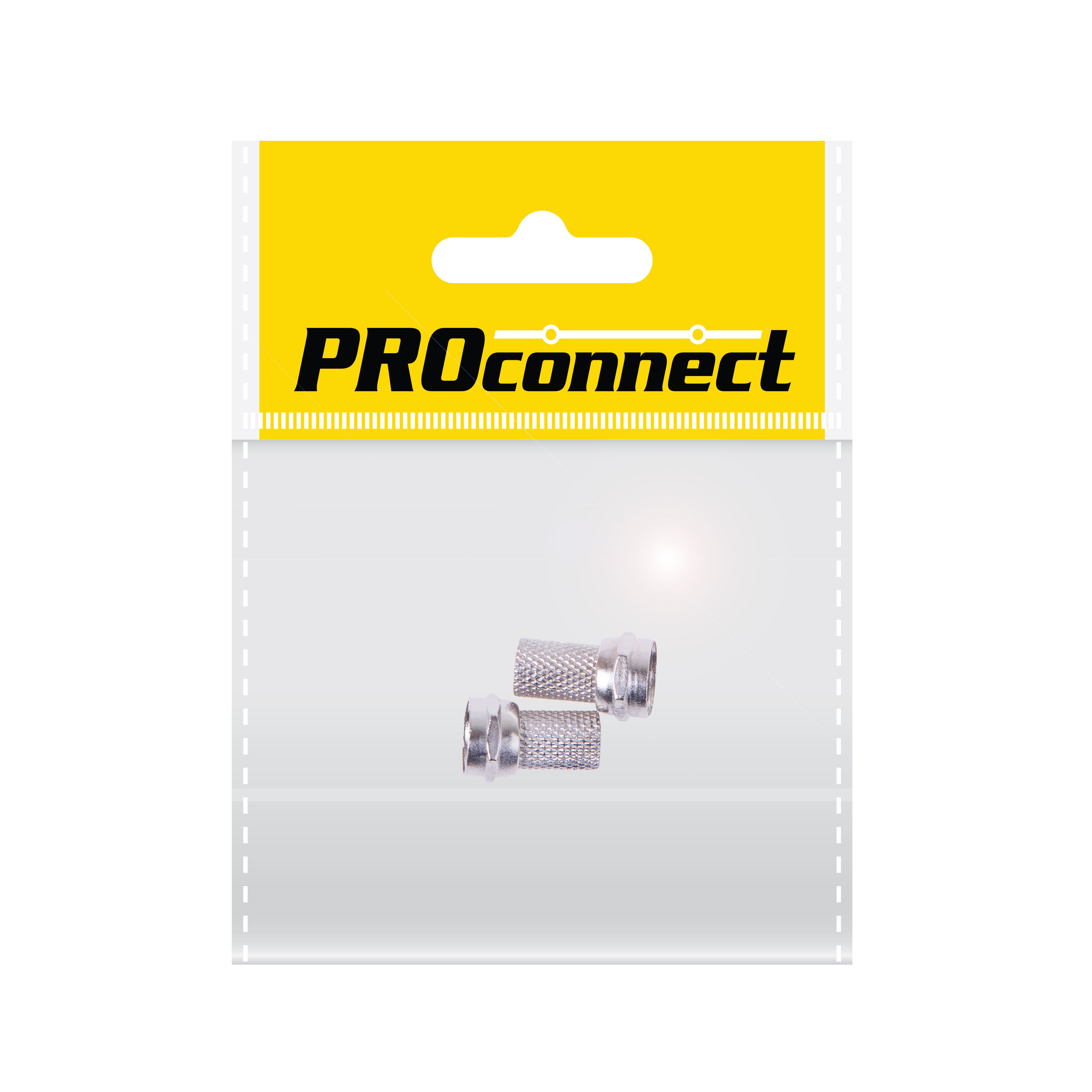 Разъем антенный на кабель, штекер F для кабеля RG-6, (2шт) (пакет) PROconnect 