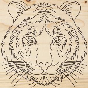 Доска для выжигания «Тигр», 150х150мм, 1шт., пакет REXANT