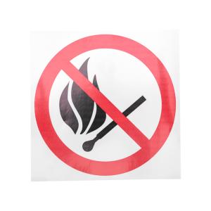 Наклейка знак пожарной безопасности «Запрещается пользоваться открытым огнем и курить» d - 180мм REXANT