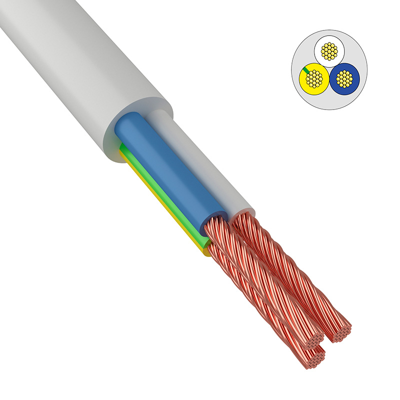 Провод ПВС 3x1,5 мм², 150 м белый ГОСТ (ККЗ) 