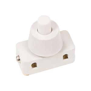 Выключатель-кнопка 250V 2А (2с) ON-OFF белый (PBS-17A) (для настольной лампы) REXANT