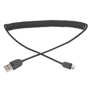 USB кабель универсальный microUSB шнур витой 1м черный REXANT