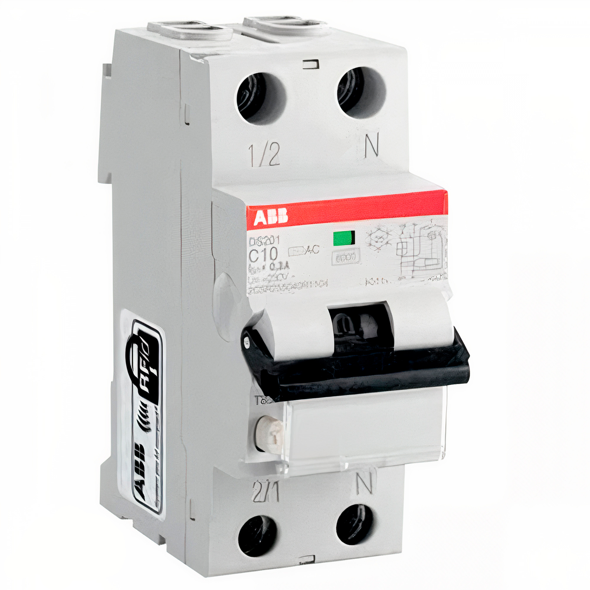 Автоматический выключатель дифференциального тока 1P 16А 30mA 230В (АВДТ) DS201 C16 AC30 ABB 
