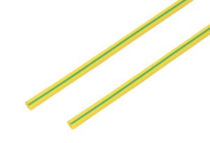 Трубка термоусаживаемая ТУТ нг 6,0/3,0мм, желто-зеленая, упаковка 50шт. по 1м REXANT