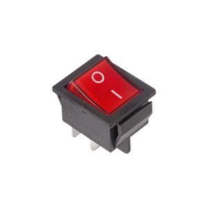 Выключатель клавишный 250V 16А (4с) ON-OFF красный с подсветкой (RWB-502, SC-767, IRS-201-1) REXANT  