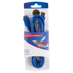 Шнур шт. USB A 3.0 - шт. micro USB 3.0   1,5м  REXANT 