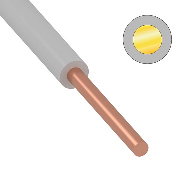 Провод ПуВ (ПВ-1) 10мм² 100м белый ГОСТ 31947-2012,ТУ 16-705. 501-2010
