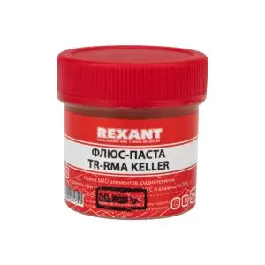 Флюс для пайки, паста TR-RMA KELLER, 20мл, банка REXANT