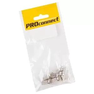 Разъем антенный на кабель,штекер F для кабеля SAT (с резиновым уплотнителем), (5шт) (пакет) PROconnect