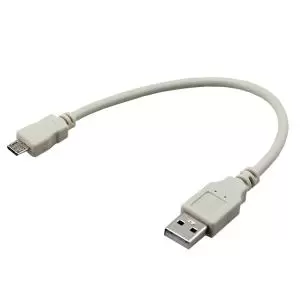 Кабель USB (шт. micro USB -шт. USB A) 0.2 метра, серый REXANT