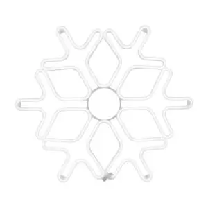 Фигура Снежинка из гибкого неона, 60х60 см, цвет свечения белый NEON-NIGHT