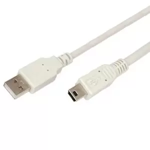 Кабель USB (шт. mini USB -шт. USB A) 3 метра, серый REXANT