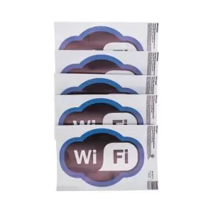Наклейка информационный знак «Зона Wi-Fi» с хедером; 150х200мм REXANT